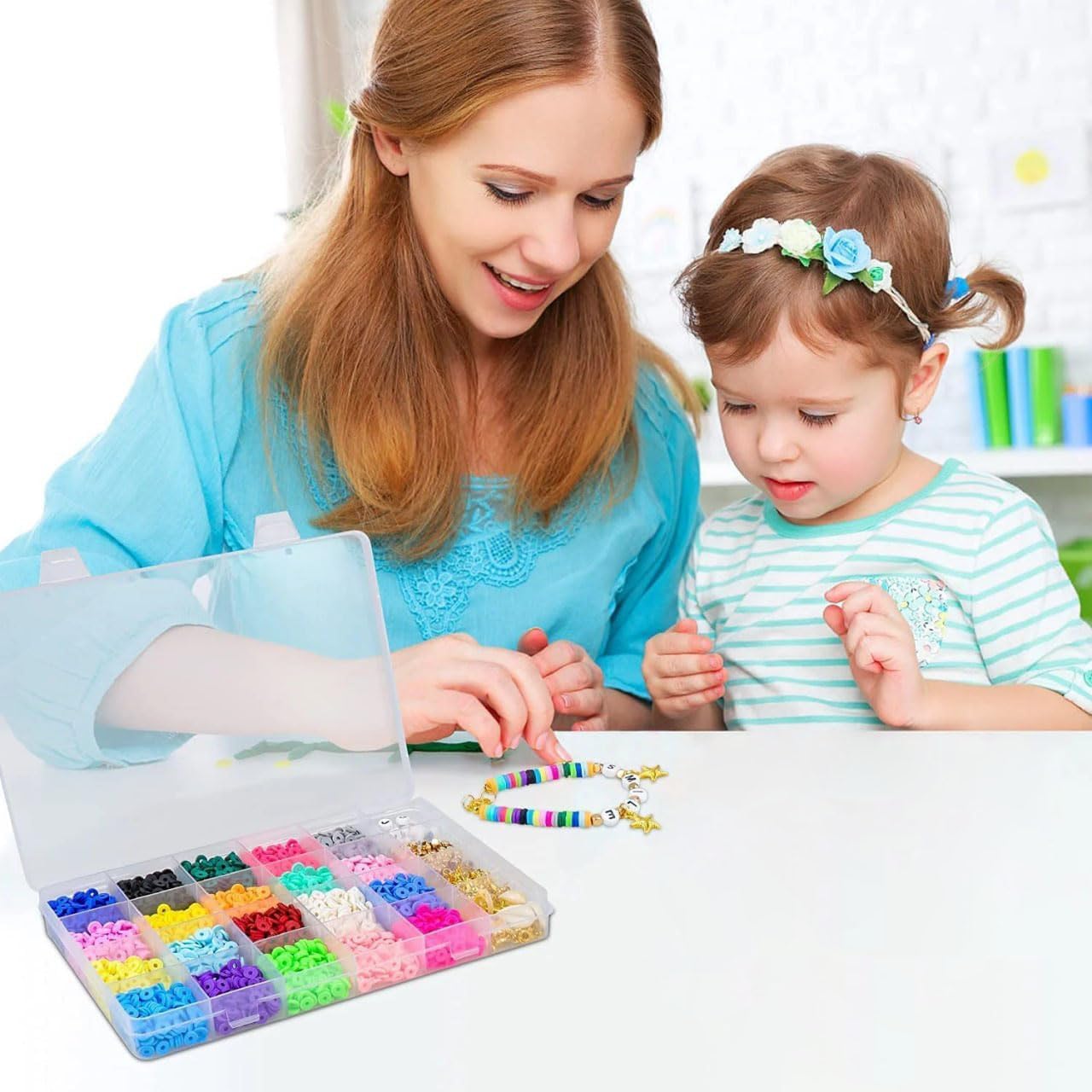 Curve Creation Bracelet Making Kit with Letter Beads & Unicorn Pendants - Multicolor 4 – view 9