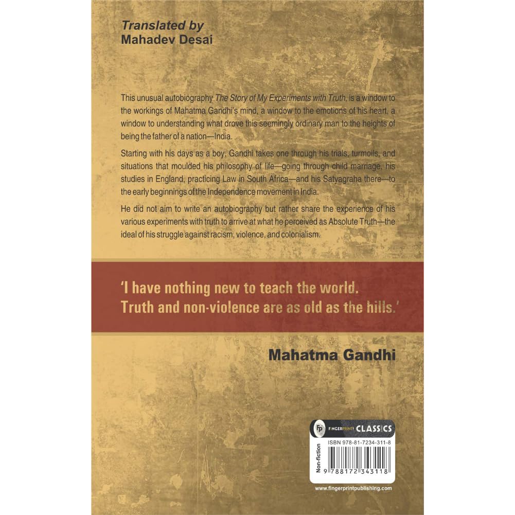 The Story of My Experiments With Truth by Mahatma Gandhi Paperback – view 2
