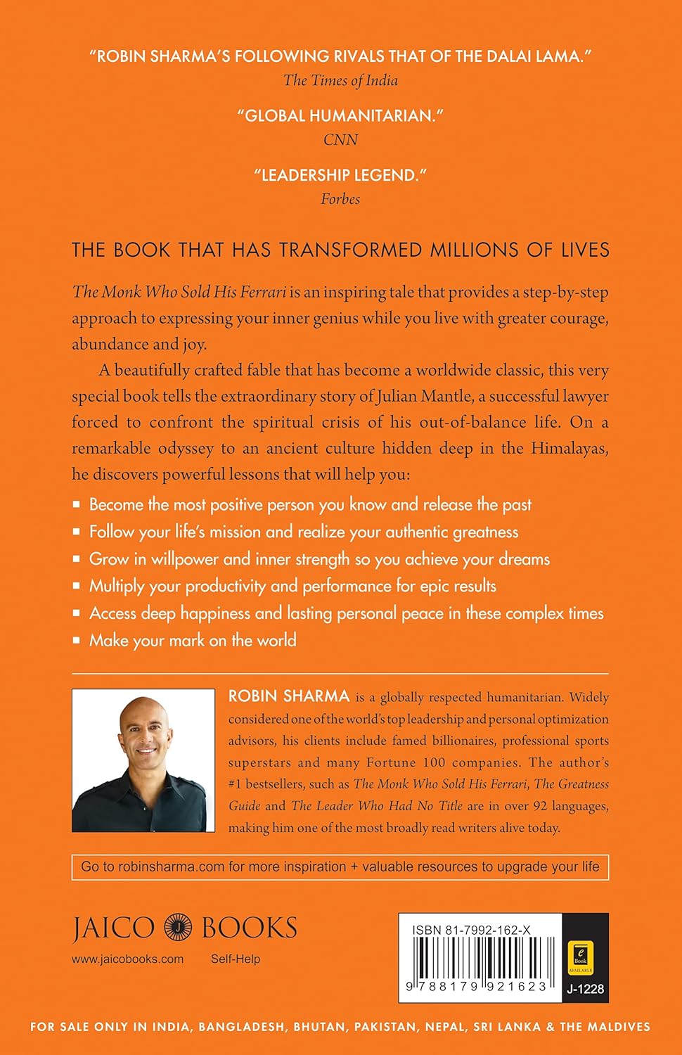 The Monk Who Sold His Ferrari by Robin Sharma Paperback – view 2