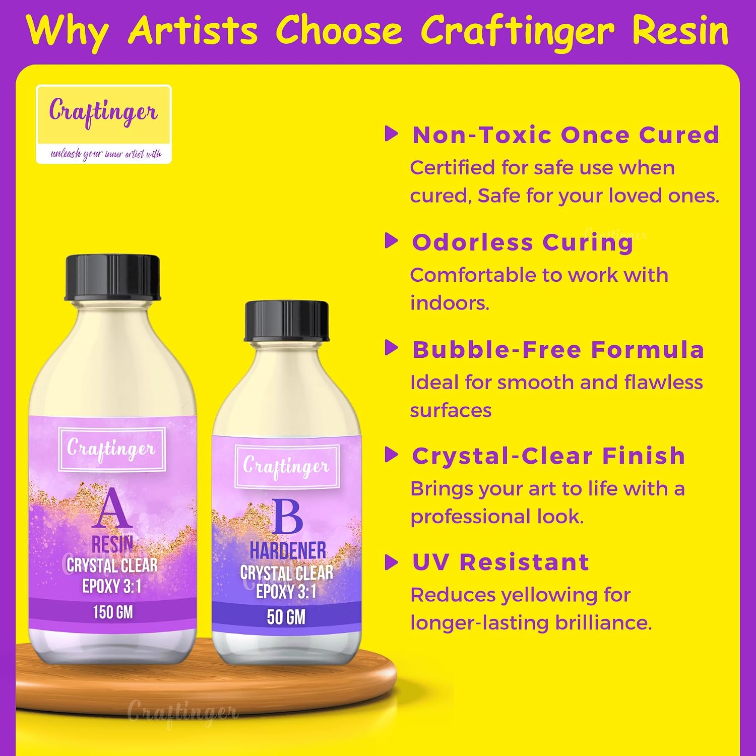 Craftinger DIY Pro Resin Art Kit, 85 Pieces with 200 gm Resin, Multicolour – view 5