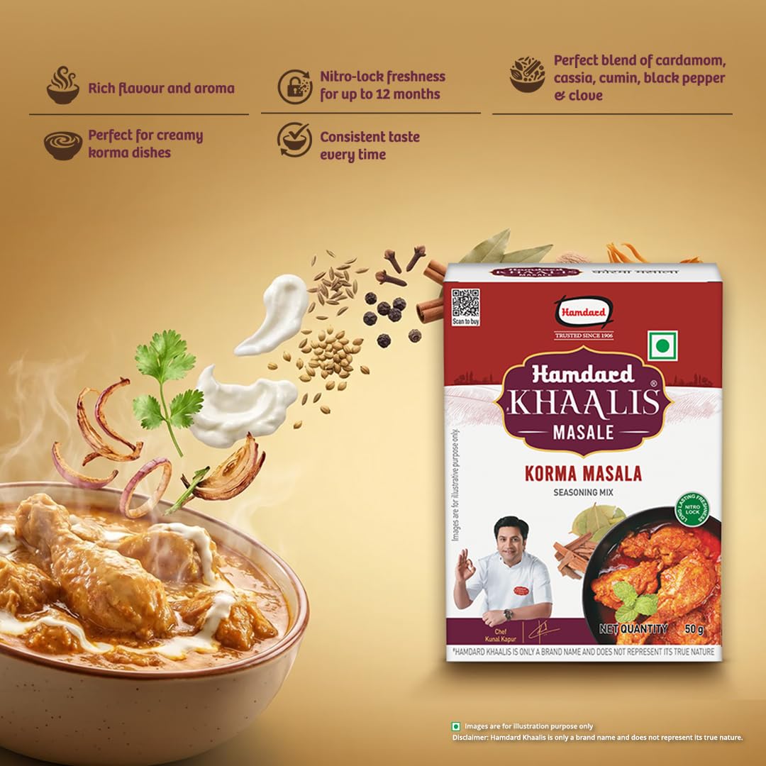 Hamdard Khaalis Korma Masala Ready to Cook 50g – view 3